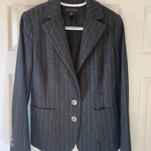 Gray pinstriped blazer , great for the office or paired with jeans.